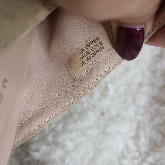 Patricia Green Dylan Chunky Tan Suede Platform Slide Sandals sz 10 - Picture 10 of 10